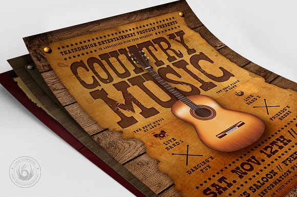 Country Music Flyer Bundle V2 in Flyer Templates - product preview 7
