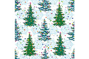 Christmas Trees, Seamless Pattern
