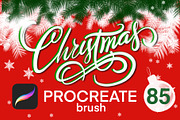 Christmas procreate brush set