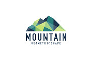 abstract geometric mountain logo - d