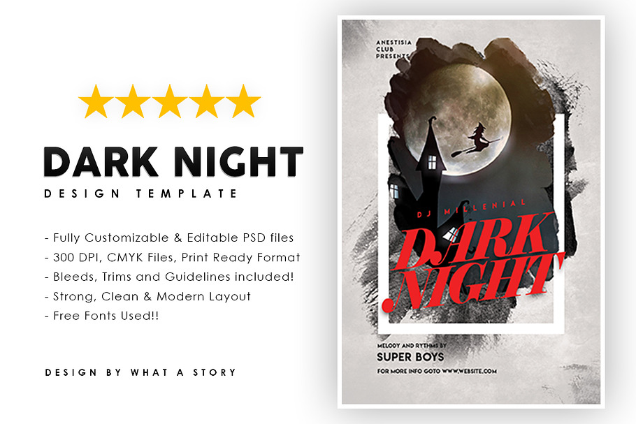 Dark Night in Flyer Templates - product preview 8
