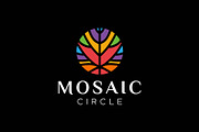 abstract mosaic logo - vector illust
