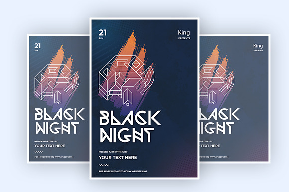 BLACK NIGHT in Flyer Templates - product preview 1
