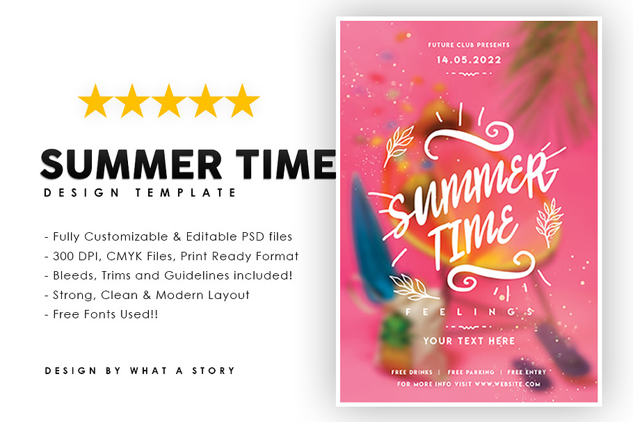 Summer Time in Flyer Templates - product preview 8