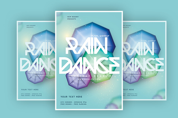Rain Dance in Flyer Templates - product preview 1