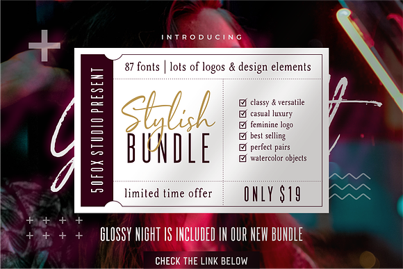 Glossy Night - Luxury Handbrush Font in Script Fonts - product preview 15