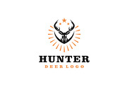 deer hunting logo - vector