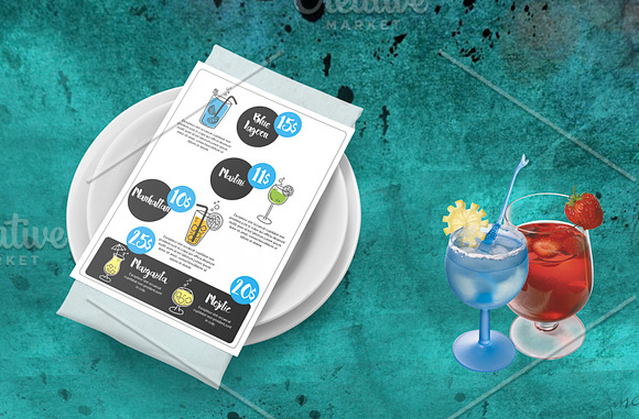 Dynamic Cocktail Menu Layout in Flyer Templates - product preview 1