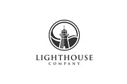 lighthouse logo sign - vector