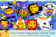 Pumpkin Masquerade Character Clipart