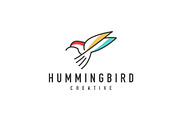 hummingbird line logo color