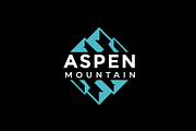 aspen mountain logo - vector