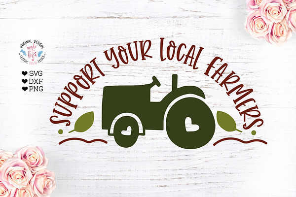 Support Your Local Farmers Farm SVG