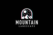 Mountain Night Logo - Design vector