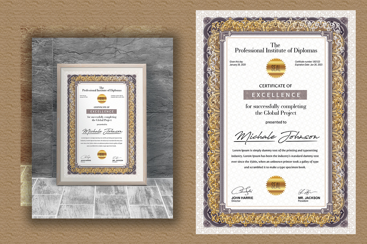 Pro Certificates in Stationery Templates - product preview 8