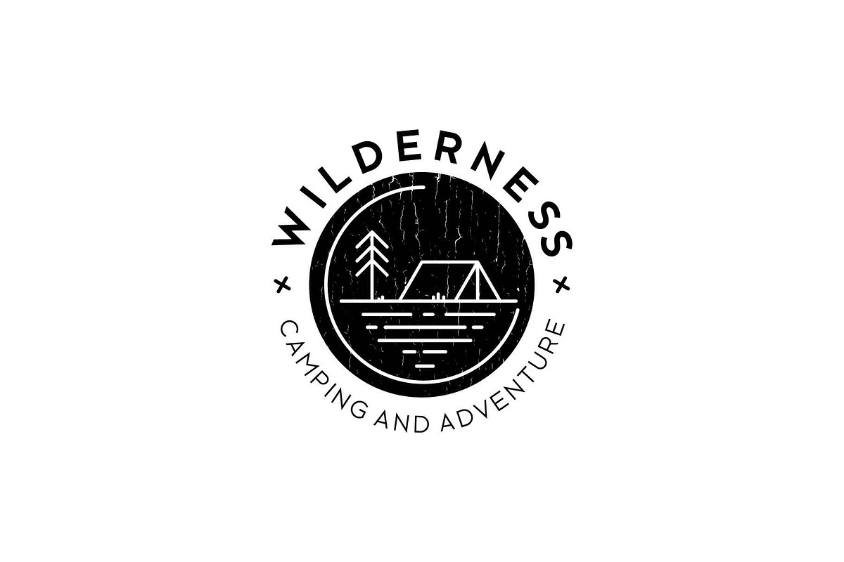 outdoor camping stamp logo - vector in Logo Templates - product preview 8