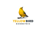 geometric bird logo - vector
