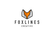 fox head sign logo icon