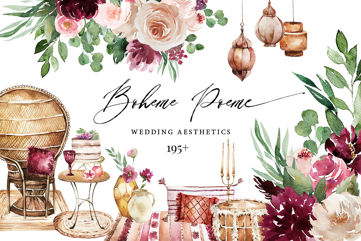 Boheme Poeme Wedding Aesthetics in Illustrations - product preview 8