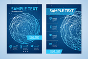 Abstract Blue Sphere Brochure