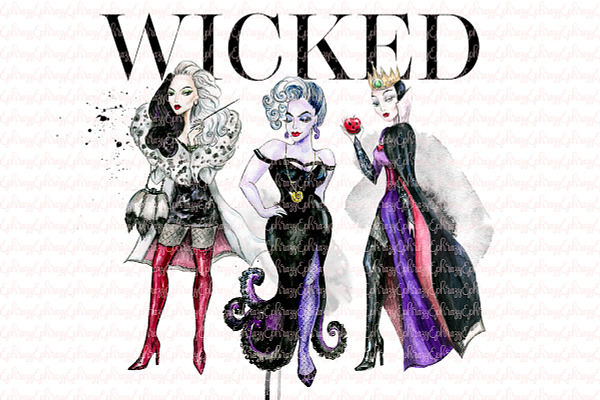 Wicked. Villains. Watercolor