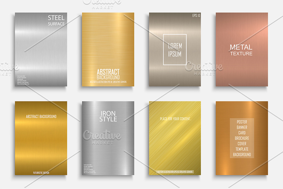 Colorful bright metallic covers