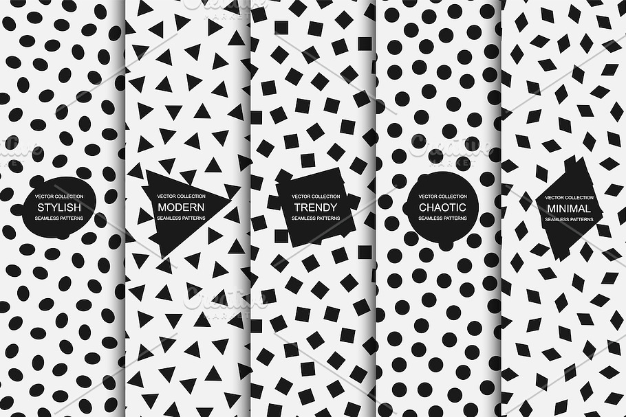 Modern seamless minimal patterns in Patterns - product preview 8