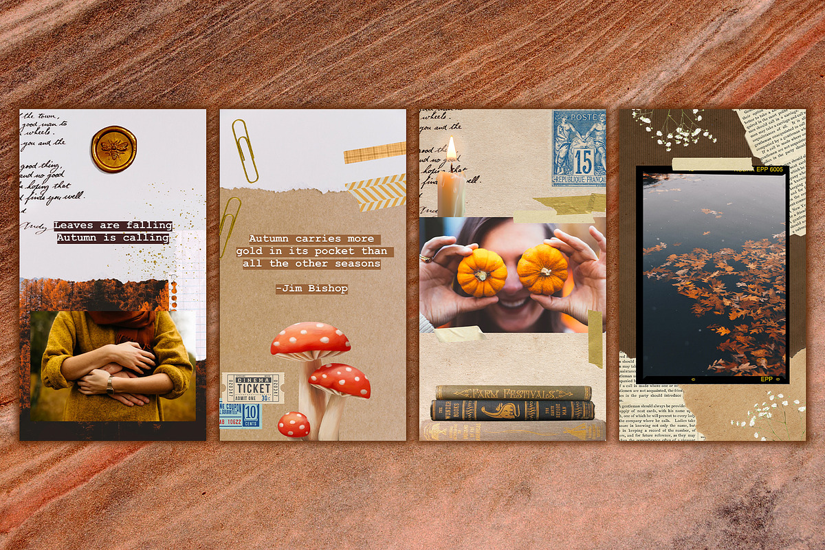 10 Vintage Fall Instagram Story Pack in Instagram Templates - product preview 8