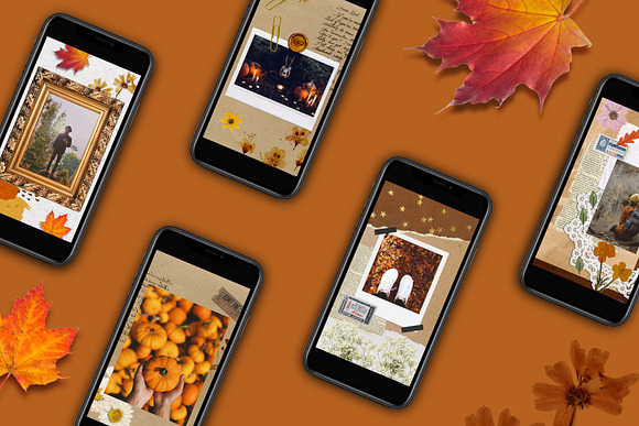 10 Vintage Fall Instagram Story Pack in Instagram Templates - product preview 1