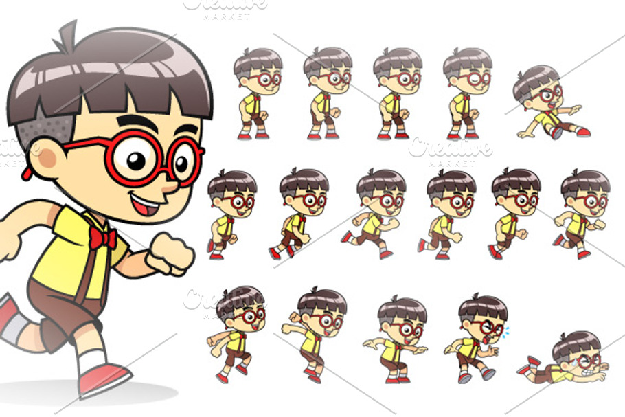 Geeky Boy Game Sprites in Illustrations - product preview 8