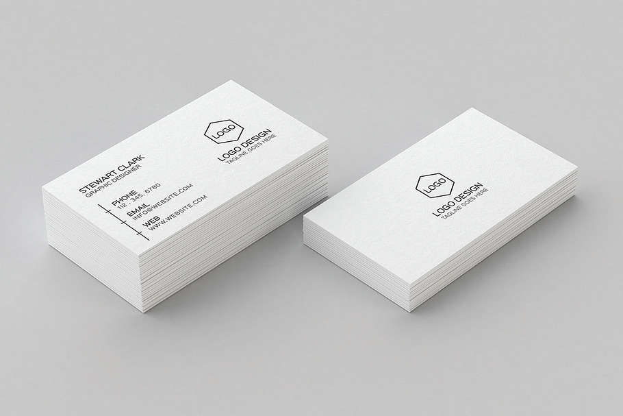 Clean Minimal Business Card Template in Business Card Templates - product preview 8