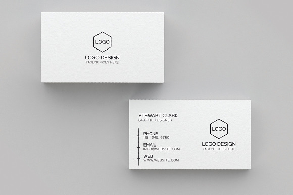 Clean Minimal Business Card Template in Business Card Templates - product preview 2