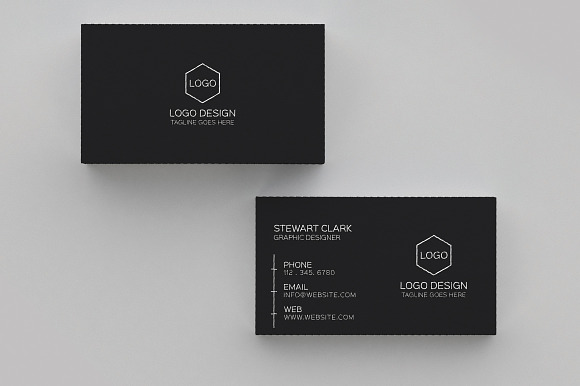 Clean Minimal Business Card Template in Business Card Templates - product preview 3