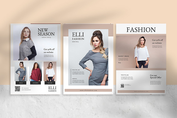 Fashion Minimal Flyer Templates in Flyer Templates - product preview 6