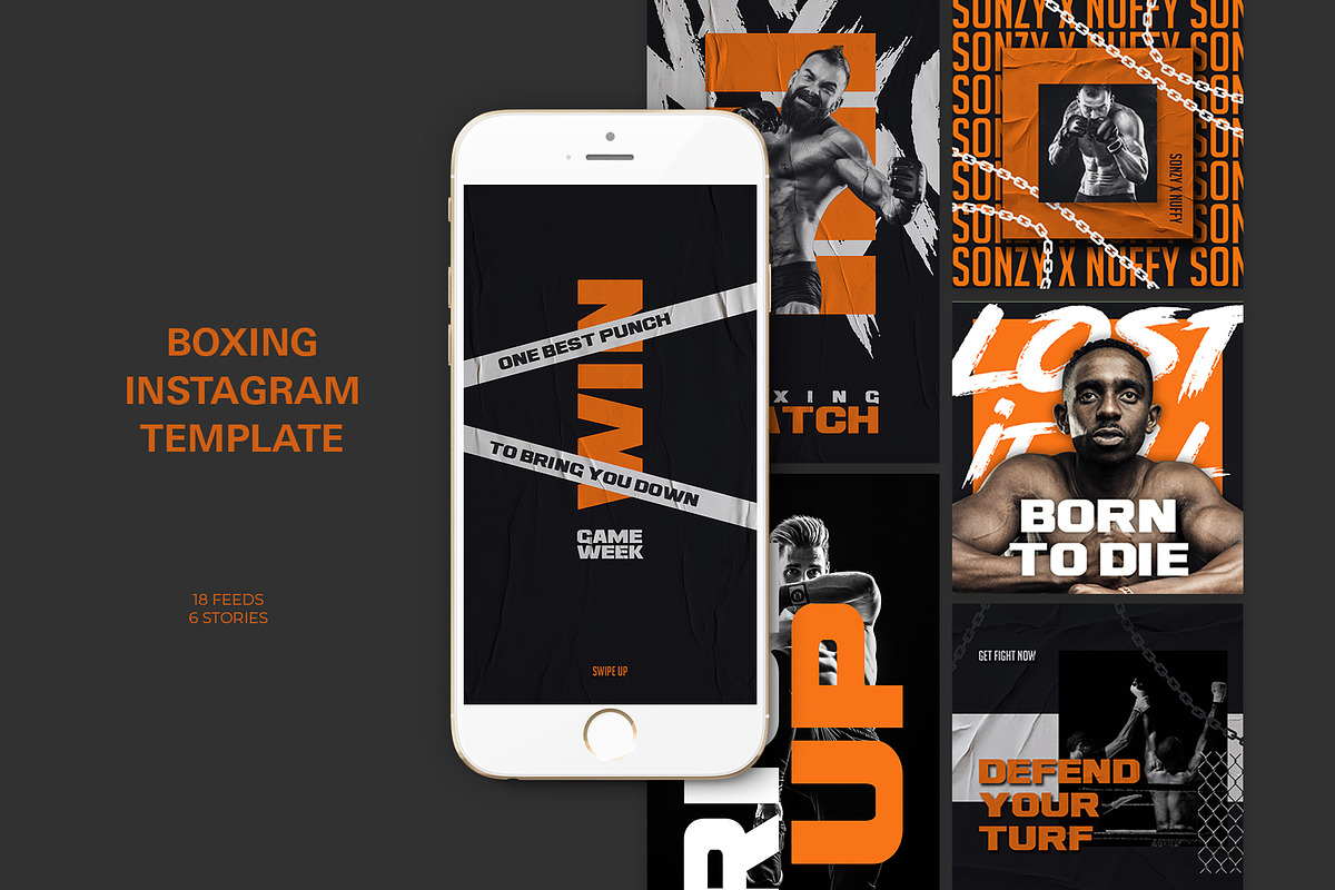 Boxing Instagram Templates in Instagram Templates - product preview 8