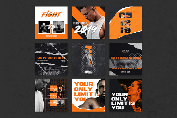 Boxing Instagram Templates in Instagram Templates - product preview 1