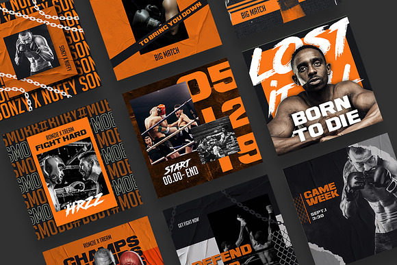 Boxing Instagram Templates in Instagram Templates - product preview 6