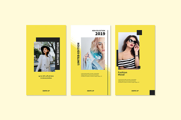 Yellow Instagram Templates in Instagram Templates - product preview 3