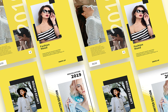 Yellow Instagram Templates in Instagram Templates - product preview 5