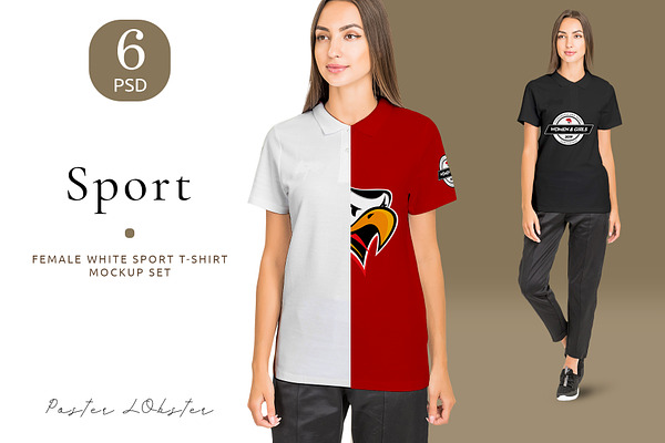 Download Female Sport T-shirt mockup set | Creative Product Mockups ~ Creative Market