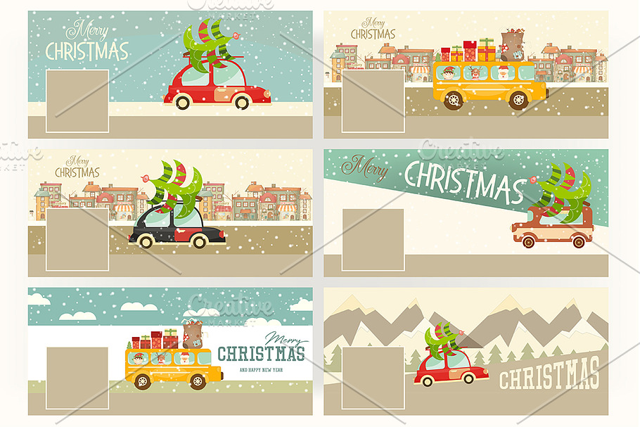Merry Christmas Banners in Facebook Templates - product preview 8