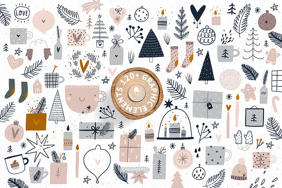 Hygge - Christmas Cards & Patterns in Illustrations - product preview 1