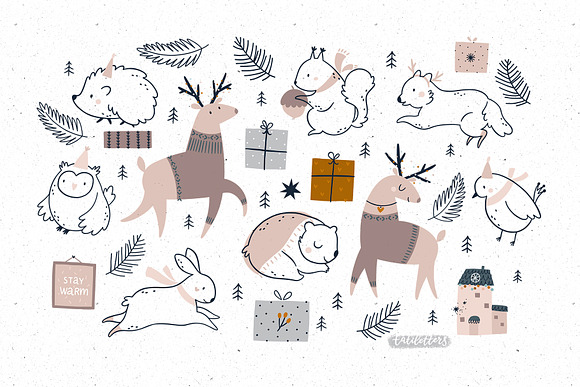 Hygge - Christmas Cards & Patterns in Illustrations - product preview 2