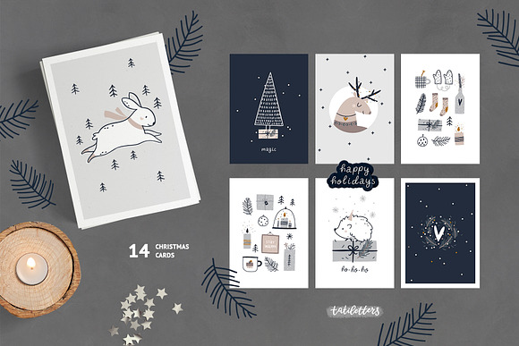 Hygge - Christmas Cards & Patterns in Illustrations - product preview 3