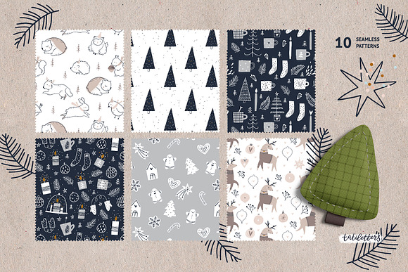 Hygge - Christmas Cards & Patterns in Illustrations - product preview 6