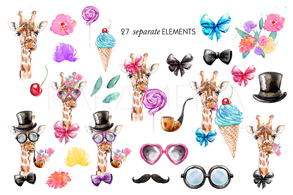 Giraffes in Illustrations - product preview 2