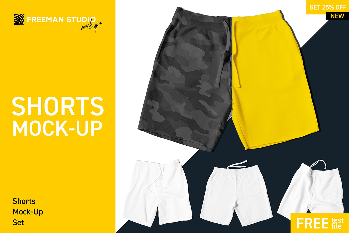 Shorts Mock-Up Set in Product Mockups - product preview 8