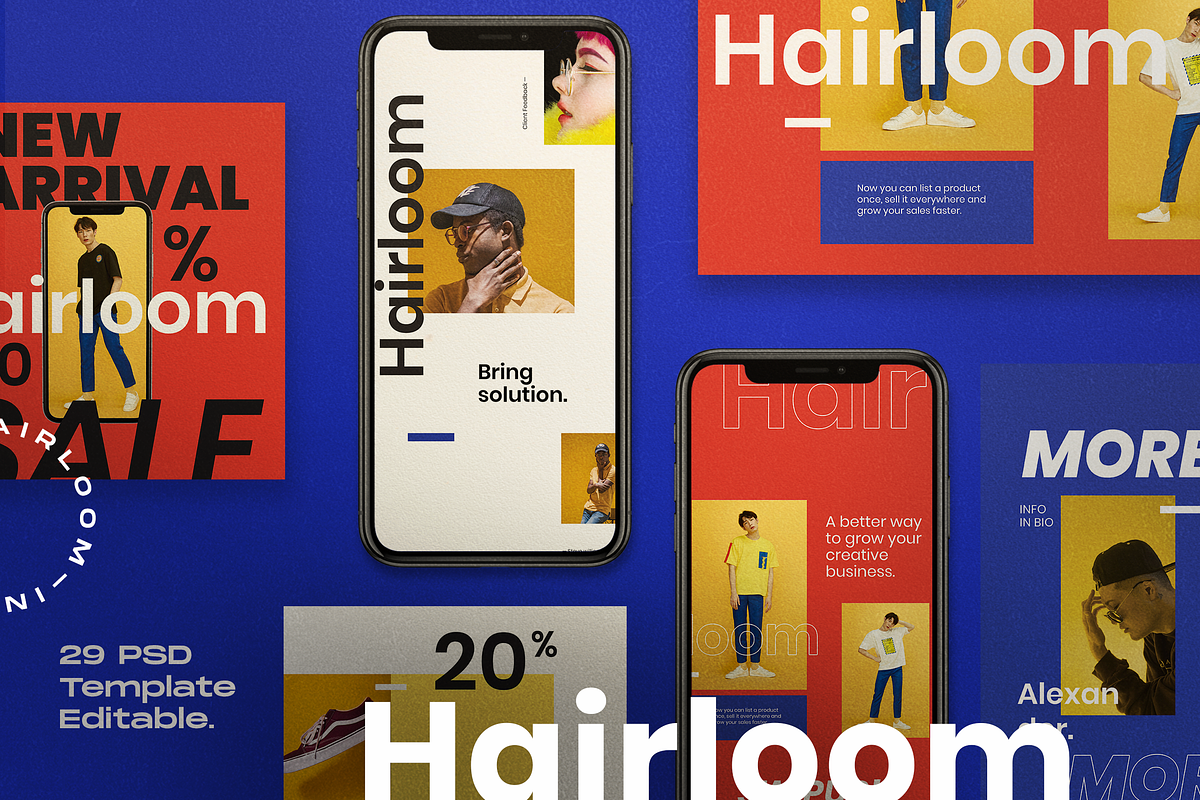 HAIRLOOM-Social Media Template + SG in Instagram Templates - product preview 8