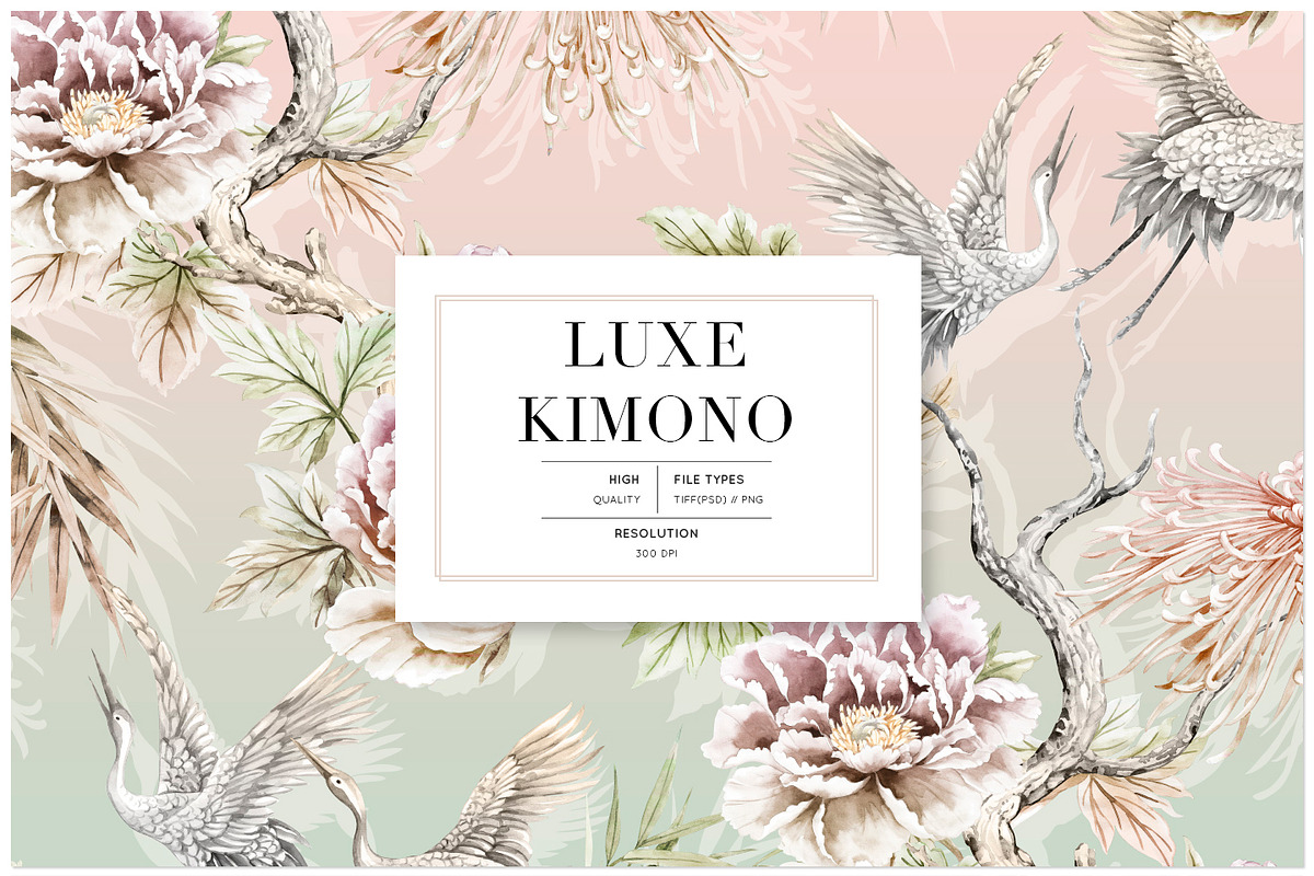 Luxe Kimono, Patterns & Motifs set! in Patterns - product preview 8