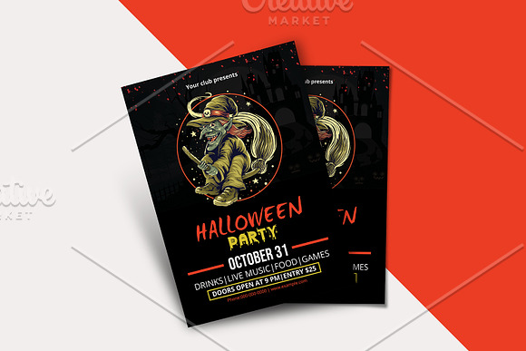 Halloween Party Flyer - V1085 in Flyer Templates - product preview 2